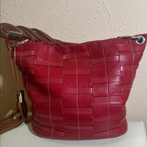 Carbotti Woven Leather handbag - Picture 2 of 10